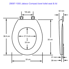 Abattant WC JABSCO Compact (petit modèle)