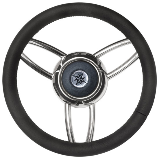 T26 SAVORETTI steering wheel Ø350mm Black 71250108 PIECESBATEAUX.COM