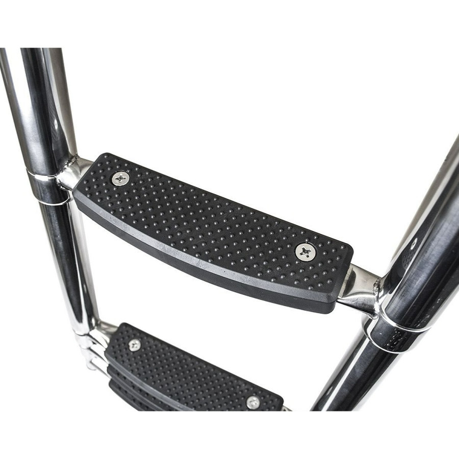 Echelle Télescopique Inox 4 Marches Rabattable 40250329 PIECESBATEAUX.COM