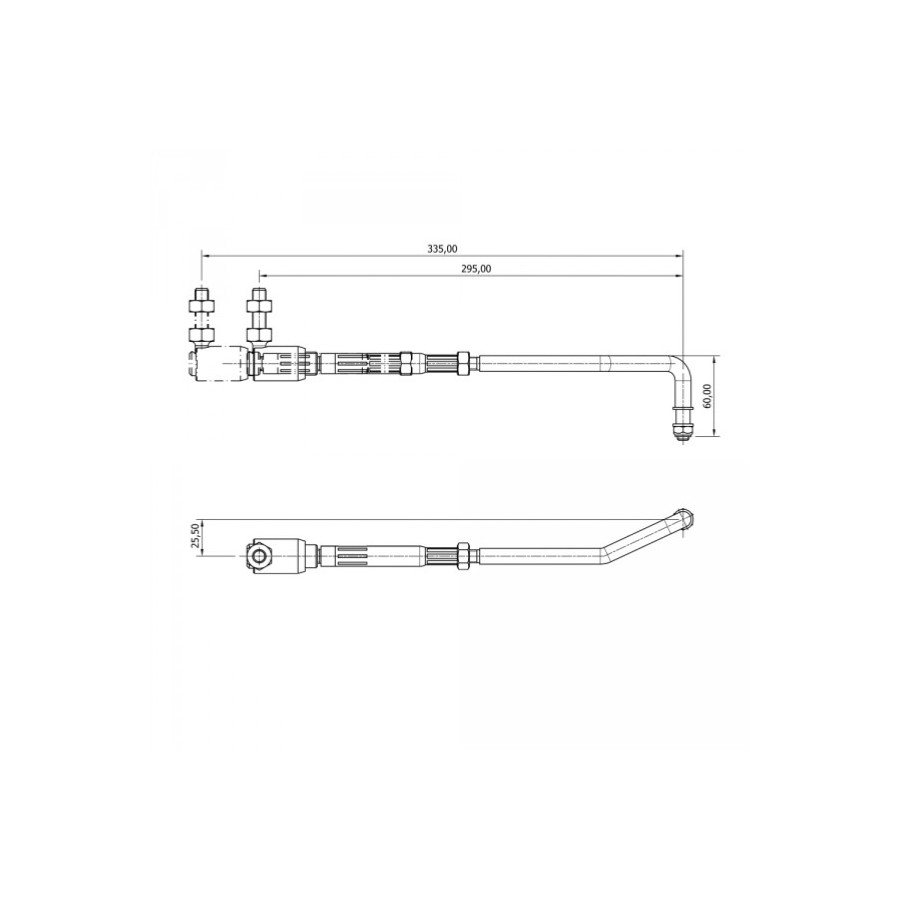 Barra de apoyo de acero inoxidable ajustable 295-335 mm GS41082 PIECESBATEAUX.COM