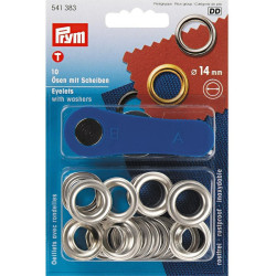 Kit de 10 ojales de plata de 14 mm de diámetro + herramienta 28000562 PIECESBATEAUX.COM