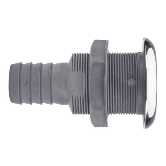 Passascafo diritto 38 mm con valvola in PVC 09121041 PIECESBATEAUX.COM
