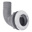 38 mm elbow hull fitting with PVC valve 09121045 PIECESBATEAUX.COM