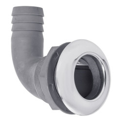 Pasacascos acodado de 38 mm con válvula de PVC 09121045 PIECESBATEAUX.COM