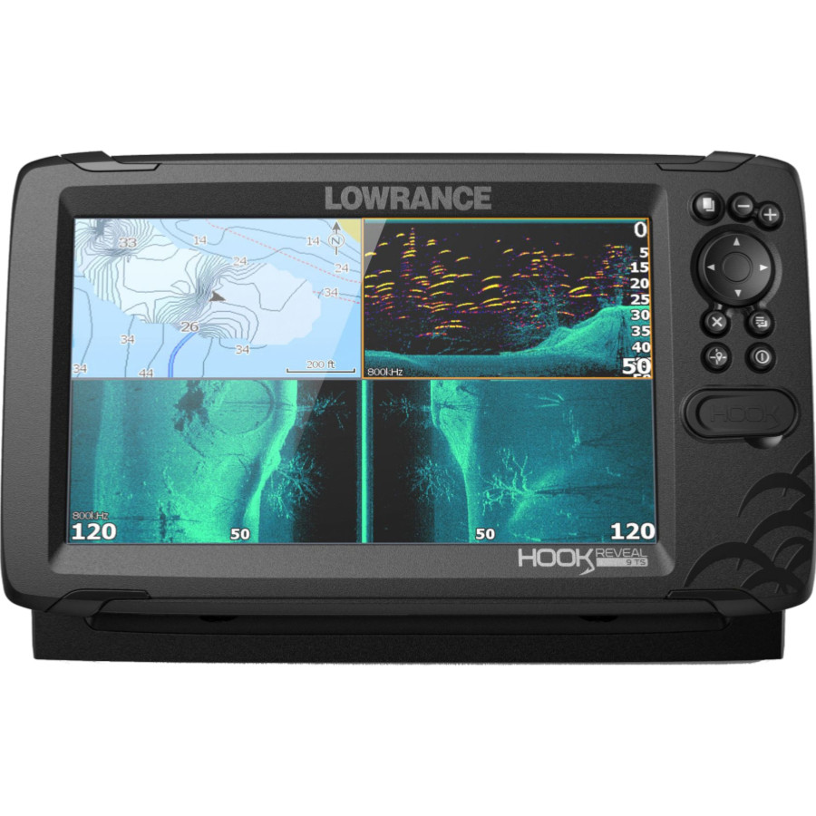 LOWRANCE Hook Reveal 9 fishfinder and depth sounder with Triple Shot transducer LW028 PIECESBATEAUX.COM