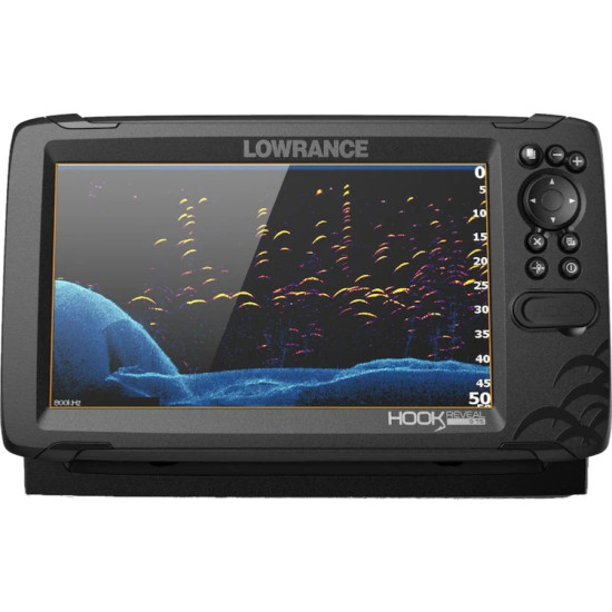 LOWRANCE Hook Reveal 9 fishfinder and depth sounder with Triple Shot transducer LW028 PIECESBATEAUX.COM
