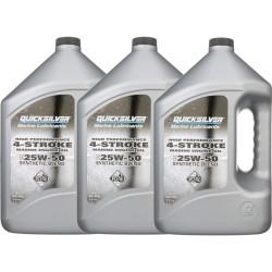 Olio 4 Tempi QUICKSILVER 25W50 (3x4L) Semi Sintesi 858084QE1 PIECESBATEAUX.COM