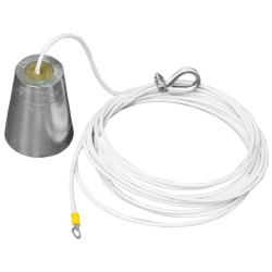 Anodo de mojado para colgar 2,5 kg de zinc TEN00630 PIECESBATEAUX.COM