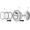 Lampe de courtoisie LED Blanc diam 25 12/24V 0.25W 90863171 PIECESBATEAUX.COM