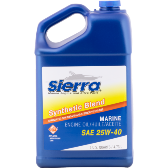 Olio 4 Tempi 25W40 Semi Sintesi SIERRA (4,73 l) 18-9440-4 PIECESBATEAUX.COM