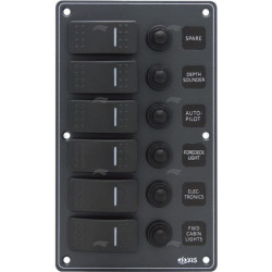 Cuadro eléctrico 6 disyuntores Antracita 65000811--IMN PIECESBATEAUX.COM