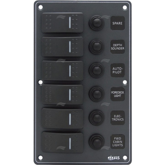 Quadro elettrico 6 interruttori antracite 65000811--IMN PIECESBATEAUX.COM