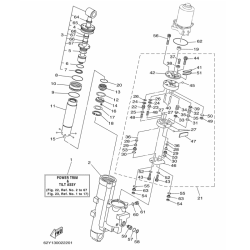 Dichtungssatz für Trimmzylinder YAMAHA F50A, F50D (2001 und +) KIT_62Y-43800-01 PIECESBATEAUX.COM
