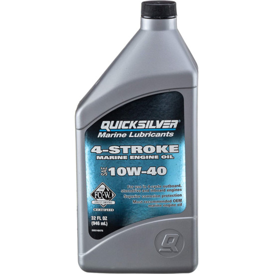 Olio per fuoribordo 4 Tempi QUICKSILVER 10W40 (1L) 8M0180933 PIECESBATEAUX.COM
