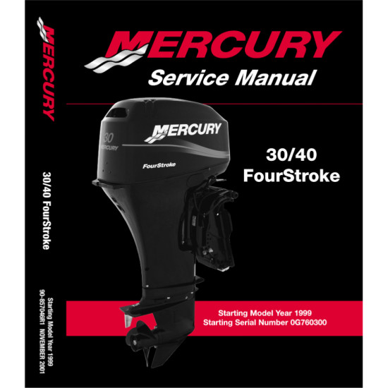 Manual de servicio MERCURY 30 y 40 Cv 4-Tiempos Carburador 857046R1 PIECESBATEAUX.COM