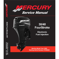 Manual de servicio MERCURY 30 y 40 Cv 4-Tiempos EFI (hasta 2006) 883064R02 PIECESBATEAUX.COM