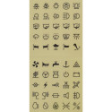 Etiquetas adhesivas para pantallas luminosas interruptores basculantes 050071--VDM PIECESBATEAUX.COM