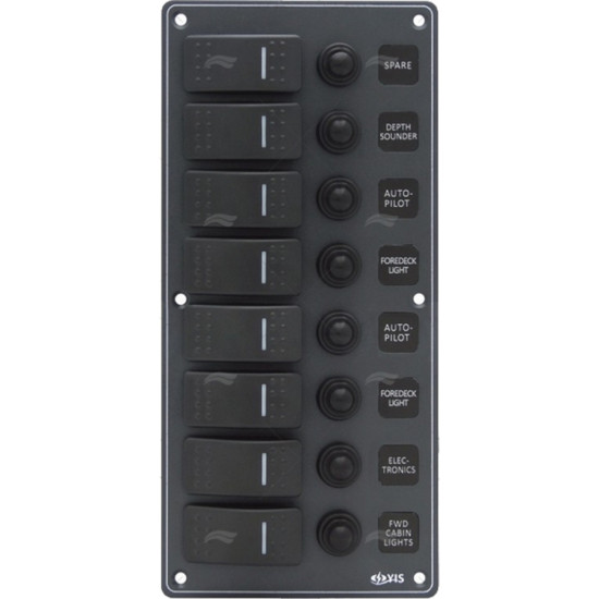 Cuadro eléctrico 8 disyuntores Antracita 65000812--IMN PIECESBATEAUX.COM
