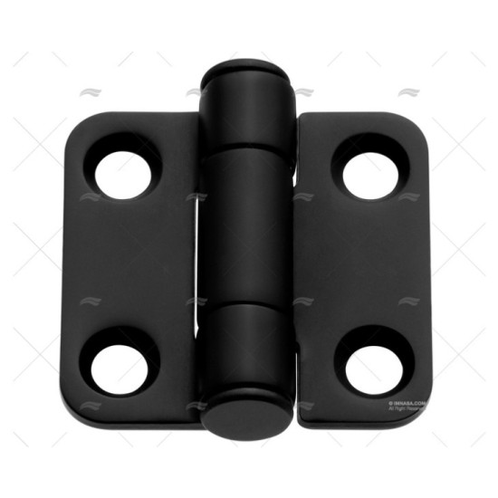 Bisagra de fricción de acero inoxidable 40x38 lacada en negro mate 09121919--IMN PIECESBATEAUX.COM