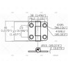 Stainless steel friction hinge 40x38, matt black lacquered 09121919--IMN PIECESBATEAUX.COM