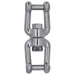 Eslabón giratorio de acero inoxidable de 10 mm de diámetro con 2 grilletes 20210013 PIECESBATEAUX.COM