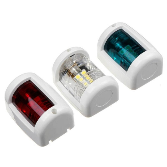 Faro di navigazione mini bianco di poppa 135° LED 40251203 PIECESBATEAUX.COM