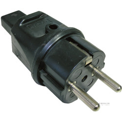 Spina maschio 16A / 230V gomma 64000092 PIECESBATEAUX.COM
