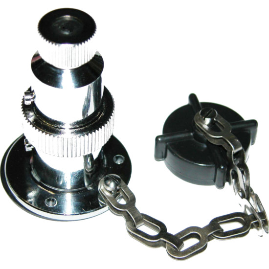 Jumper + Waterproof Plug Brass Chrome 12V 3A (4 Studs) 000693--EURO PIECESBATEAUX.COM