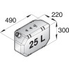Depósito de gasóleo de 25 litros para motores diésel VETFTANK25 PIECESBATEAUX.COM