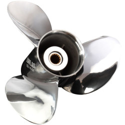 Hélice de acero inoxidable SOLAS NEW SATURN de 3 palas para MERCURY y HONDA de 90 a 300 CV 1532-143-17 PIECESBATEAUX.COM