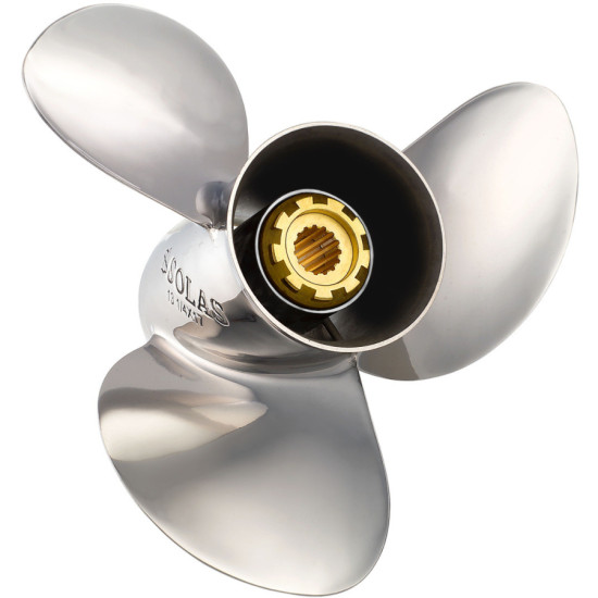 Edelstahlpropeller SOLAS NEW SATURN 3 Flügel für MERCURY 40 bis 125 PS 1431-133-17 PIECESBATEAUX.COM