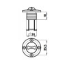 Bouchon nable de vidange coque rond 13250119 PIECESBATEAUX.COM
