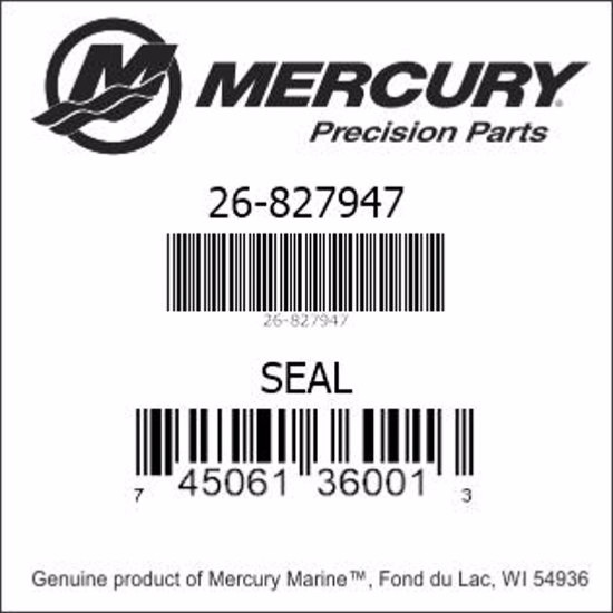 Guarnizione asta passaggio cambio MERCURY 8-15CV 4-Tempi 827947 PIECESBATEAUX.COM