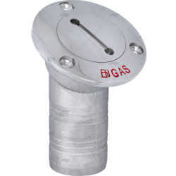 Bocchettone di riempimento benzina 38 mm in acciaio inossidabile 316L 09120805 PIECESBATEAUX.COM