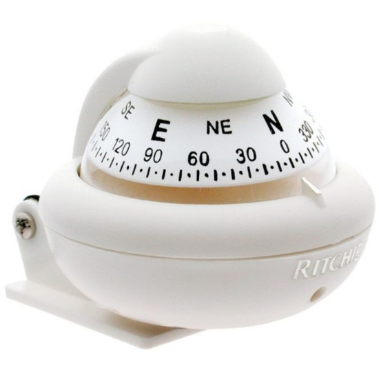 Brújula de ruta RITCHIE SPORT X-10 BLANCA RITX-10W PIECESBATEAUX.COM