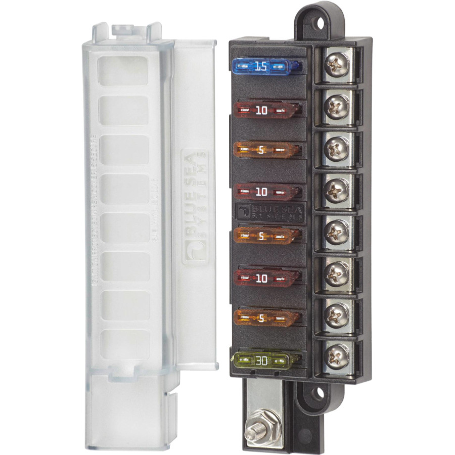 Caja de fusibles compacta de 8 circuitos BS-5046 PIECESBATEAUX.COM