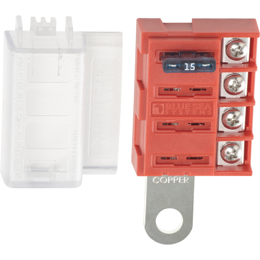 Kompakter 4-Kanal-Sicherungskasten für Batteriemontage BS-5023 PIECESBATEAUX.COM