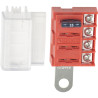 Scatola portafusibili compatta a 4 circuiti montaggio su batteria BS-5023 PIECESBATEAUX.COM