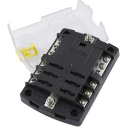 Caja de fusibles de 6 circuitos con barra de masa BS-5025 PIECESBATEAUX.COM