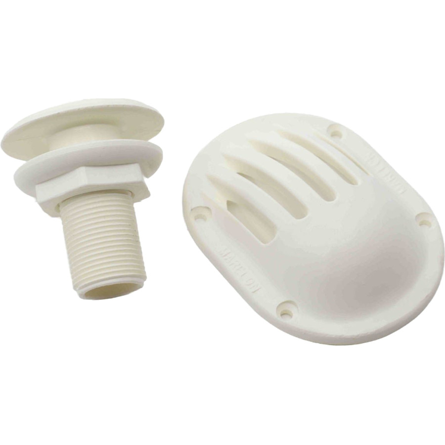 Passe-Coque 3/4" en Marelon avec Crépine 43250840 PIECESBATEAUX.COM