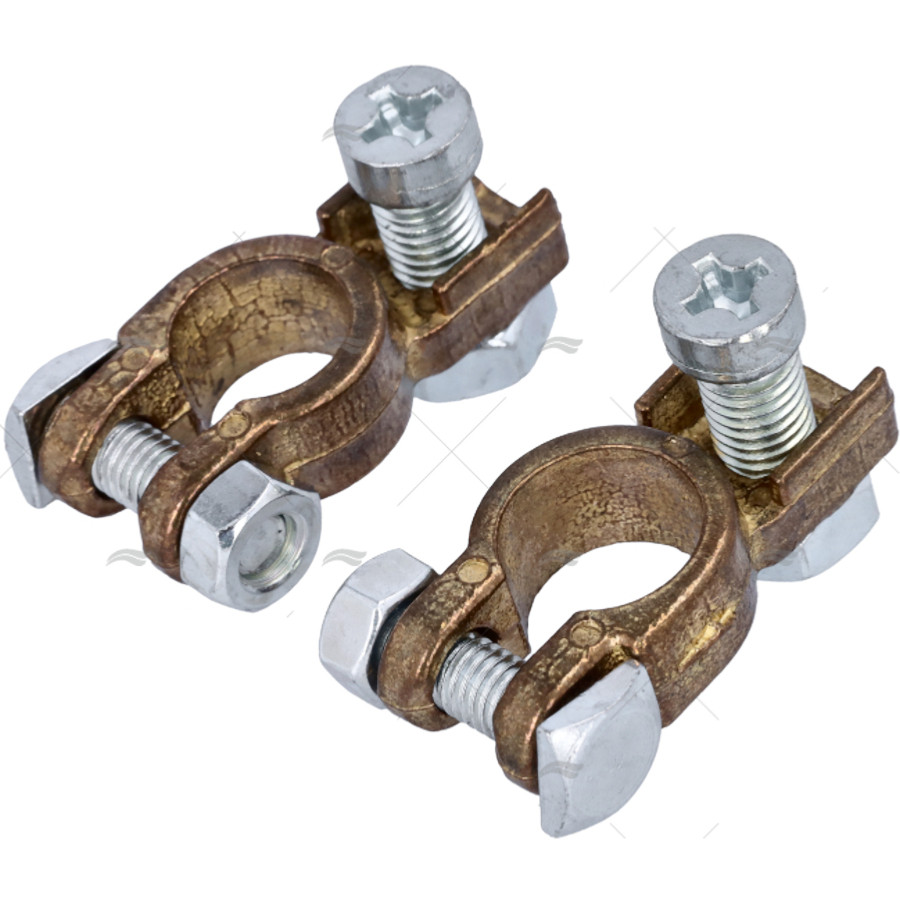 Par de terminales de batería M10 de latón 41252033 PIECESBATEAUX.COM
