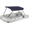 Bimini Aluminium 2 Bögen 1,30/1,50 m Blau OCEMA0602B PIECESBATEAUX.COM