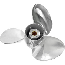 Elica a 3 pale in acciaio inossidabile VOLVO AQ 200-290 SP con mozzo lungo 8841-156-17 PIECESBATEAUX.COM