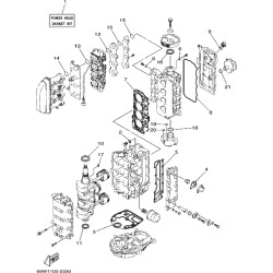 YAMAHA F60A drive head gasket kit 69W-W0001-00-00 PIECESBATEAUX.COM