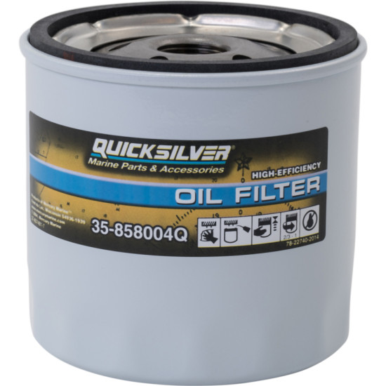 Filtro olio MERCRUISER, VOLVO e OMC (corto) ad alta efficienza 858004Q--858004K PIECESBATEAUX.COM