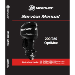 Manuale di servizio MERCURY 200/250 OPTIMAX 8M0077343 PIECESBATEAUX.COM