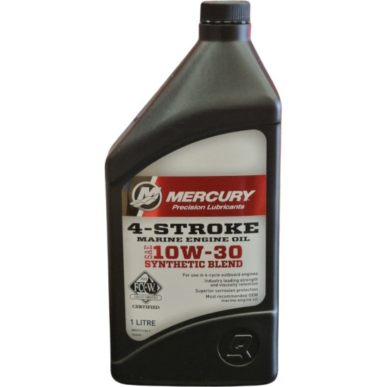 Olio per fuoribordo 4 Tempi QUICKSILVER 10W30 (1L) Semisintetico 8M0152563--8M0206995 PIECESBATEAUX.COM