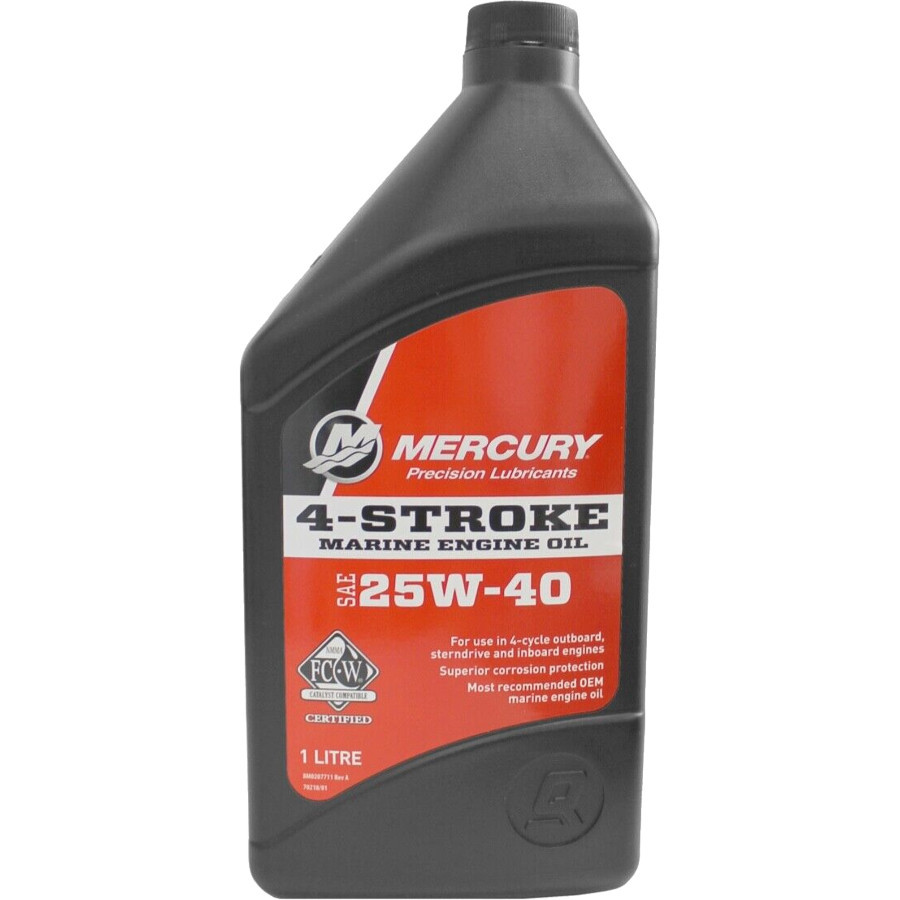 Aceite QUICKSILVER 25W40 4-Tiempos (1L) 8M0086223--8M0206953 PIECESBATEAUX.COM