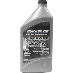 Aceite 4-Tiempos QUICKSILVER 25W40 Semisintético (1L) 8M0086226--8M0206955 PIECESBATEAUX.COM
