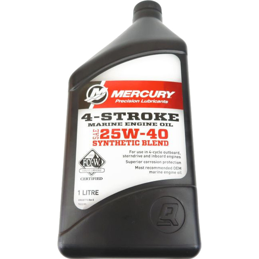 Olio 4 Tempi QUICKSILVER 25W40 Semi Sintesi (1L) 8M0086226--8M0206955 PIECESBATEAUX.COM